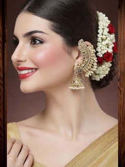 OOMPH - Multi-Color Peacock Design with Kemp Sear Cuff Earrings