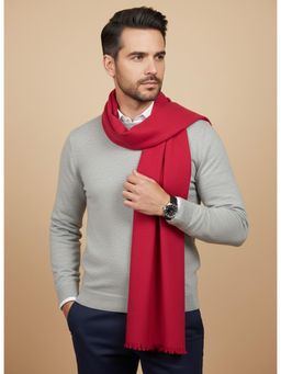 MUFFLY - Men Fringed Stole - Maroon