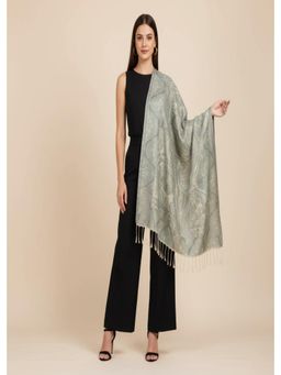 MUFFLY - Women Paisley Printed Stole - Green