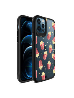 DailyObjects - Popcorn Icon Black Hybrid Clear Case Cover for iPhone 12 Pro Max 6.7 inch