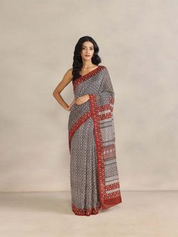Fabindia - Cotton Silk Bagh Printed Saree without Blouse