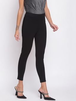 Latin Quarters - Women Black Solid High Rise Side Embellished Jeggings