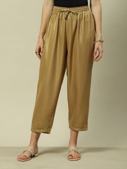 Rangriti - Gold Polyester Regular Solid Palazzo