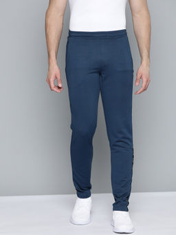 Alcis - Men Navy Blue Slim Fit Solid Training Track Pants