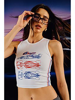 Bonkers Corner - Race Spec White Tank Top
