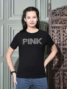 FFU - Black Regular Fit Casual T-Shirt