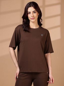 FFU - Brown Women Oversized Fit Casual T-Shirt