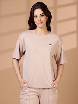 FFU - Peach Women Oversized Fit Casual T-Shirt