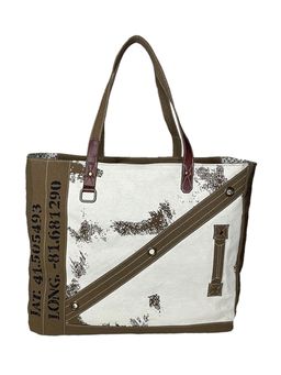 Mona B - Women Brown Canvas Tote Bag