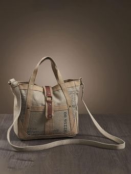 Mona B - Women Brown Canvas Vintage Sling Bag