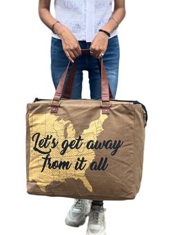 Mona B - Women Multi-Color Canvas Tote Bag