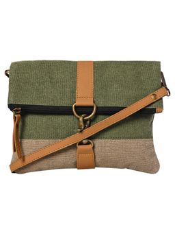 Mona B - Women Green Finley Canvas Recycled Sling Bag