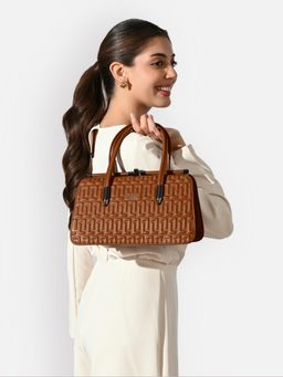 Lavie Luxe - Women's Book Emboss Medium Satchel Handbag (M)