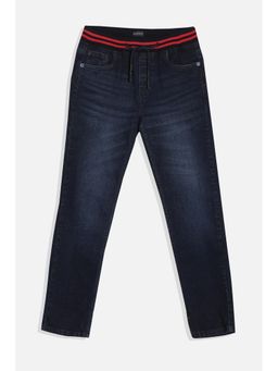 Allen Solly - Navy Blue Solid Regular Fit Jeans