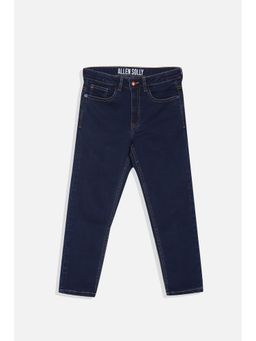 Allen Solly - Navy Blue Solid Slim Fit Jeans