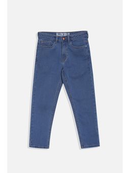 Allen Solly - Blue Solid Slim Fit Jeans