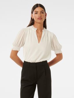 Forever New - Sabina Smock Detail Blouse