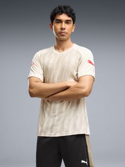Puma - Individual Liga Beige Men's Stripe Football Jersey