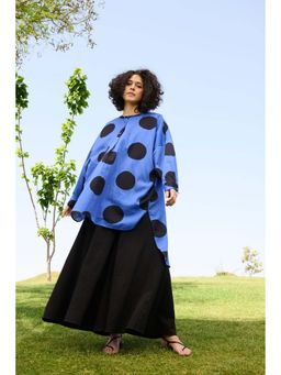 Raas Life - Coral Blue Tunic With Skirt Co-Ord's