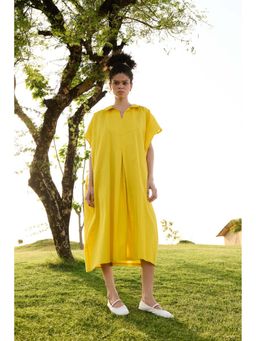 Raas Life - Chamomile Yellow Cotton Maxi Kaftan Dress