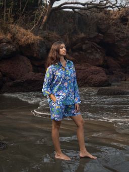 Raas Life - Diana Blue Shirt With Short Co-Ord's