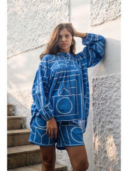 Raas Life - Lolo Blue Top With Short Co-Ord's