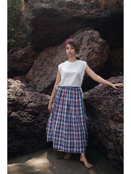 Raas Life - Wrap Blue Top With Skirt