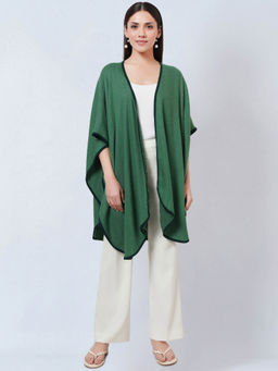 First Resort by Ramola Bachchan - Green Cashmere Jacket