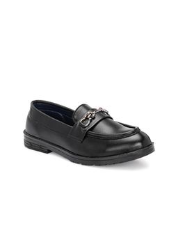 Stefens - Boy Black Solid Loafers