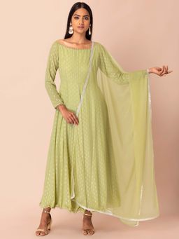 Indya - Lime Lace Mesh Dupatta