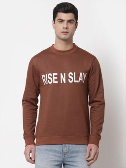 Style Quotient - Mens Round Neck Typography Sweatshirts