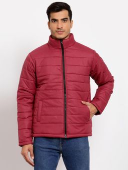 Style Quotient - Men Solid Striped Lightweight Padded Jacket