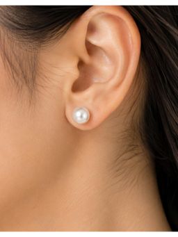 Anoree - White Glow Pearl Stud Earrings