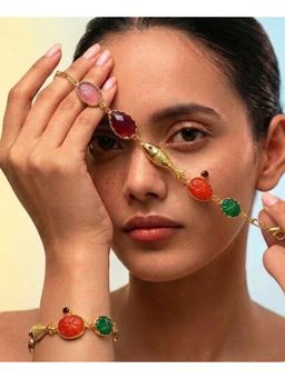 Arvino - Fish Motif Multi Gem Bracelet