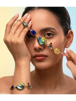 Arvino - Nautilus and Multi Gem Charm Bracelet