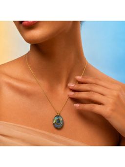 Arvino - Labradorite and Blue Topaz Pendant Necklace
