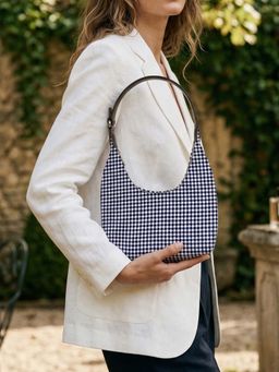 The House Of Ganges - Blue Katie Small Handloom Handbag