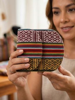The House Of Ganges - Multi-Color Handloom Wallet