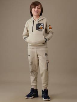 Kidsville - Goku Printed Hoodie and Jogger Winter Co-ord set For Boys