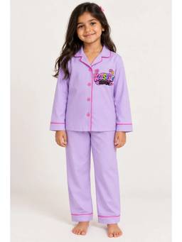 Shopbloom - Lavender KATSEYE Forever Dreamer Print Long Sleeve Night Suit