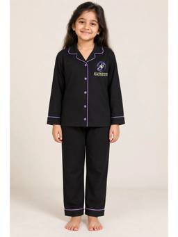 Shopbloom - Black Midnight KATSEYE Dream Print Long Sleeve Night Suit
