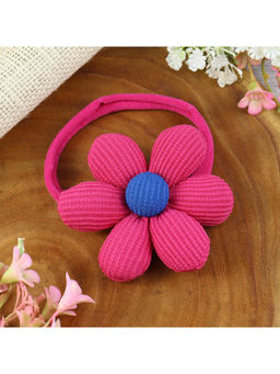 Asthetika Kids - Pink Fabric Floral Hairband (0-36 Months)