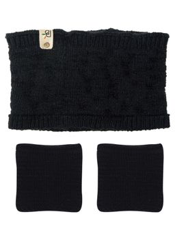 Bharatasya - Unisex Sports Set Running Gym Yoga Unisex Cotton Headband And Wristbands - Black