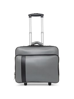 MBOSS - Faux Leather 2 Wheel Overnighter Laptop Trolley Travel Bag