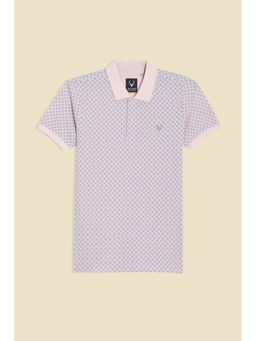 Allen Solly - Boys Pink Print Polo Neck T-Shirt