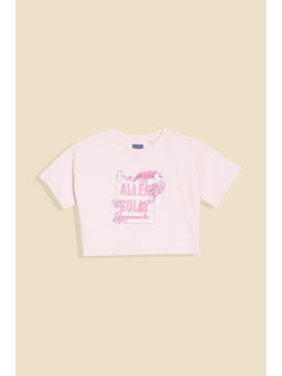 Allen Solly - Girls Pink Graphic Print Casual T-Shirt