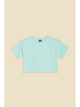 Allen Solly - Girls Green Solid Casual T-Shirt