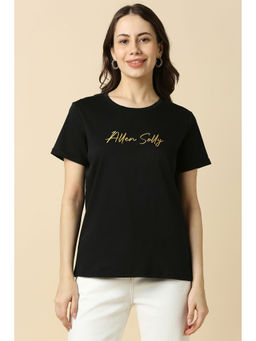 Allen Solly - Women Black Typography Casual T-Shirt