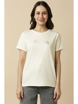 Allen Solly - Women White Typography Casual T-Shirt