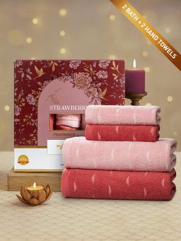 MYTRIDENT - Mystique Fragrance Towels - Red (Pack of 4)